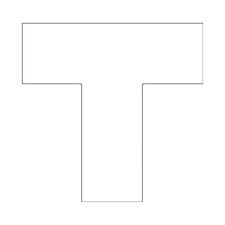 Accuform DURABLE MARKING SHAPES TCORNER ROUNDED PTE230WT PTE230WT